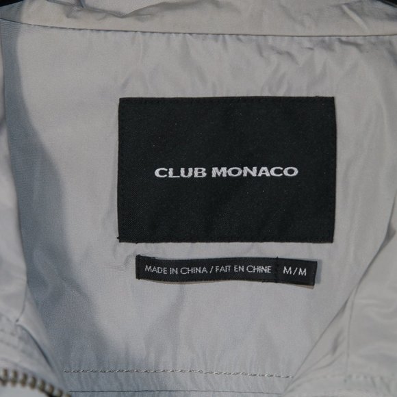 Club Monaco Gray Utility Lightweight Zip Up Jacket Size Medium - Picture 5 of 8